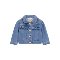 Guess Дънково яке с мече бебе момиче