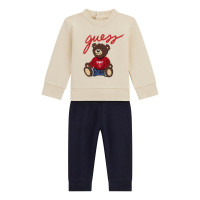 Guess Бежово-зелен комплект от 2 части бебе