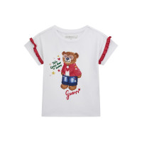 Guess Бяла тениска с къс ръкав момиче