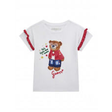 Guess Бяла тениска с къс ръкав момиче