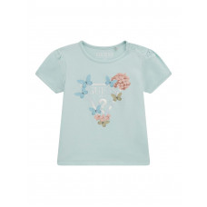 Guess Синя тениска с къс ръкав бебе момиче