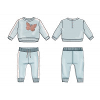 Guess Син комплект от 2 части бебе момиче