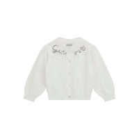 Guess Бяла жилетка с дълъг ръкав момиче