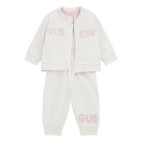 Guess Бял комплект от 3 части бебе момиче