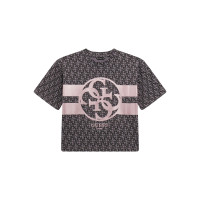 Guess Черна тениска с къс ръкав момиче