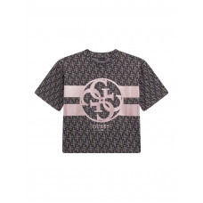 Guess Черна тениска с къс ръкав момиче