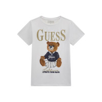 Guess Бяла тениска с къс ръкав момиче