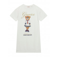 Guess Бяла рокля с къс ръкав момиче