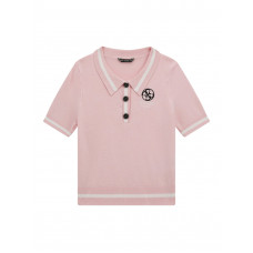 Guess Розов пуловер с къс ръкав момиче