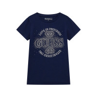 Guess Синя тениска с къс ръкав момиче