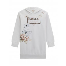 Guess Бяла рокля с дълъг ръкав момиче