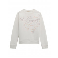 Guess Бяла блуза с дълъг ръкав момиче