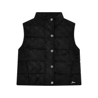 Guess Черен подплатен  велурен елек момиче