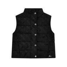 Guess Черен подплатен  велурен елек момиче