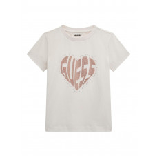 Guess Бяла тениска с къс ръкав момиче