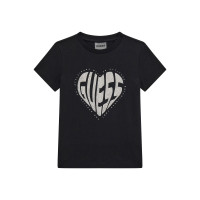 Guess Черна тениска с къс ръкав момиче