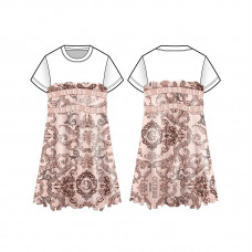 Guess Розова рокля с къс ръкав момиче