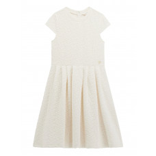 Guess Бяла щампована рокля  с къс ръкав момиче