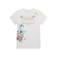 Guess Бяла тениска с къс ръкав момиче