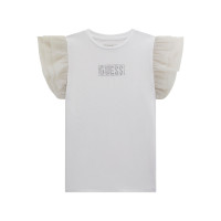 Guess Бяла тениска с къс ръкав момиче