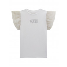Guess Бяла тениска с къс ръкав момиче