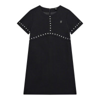 Guess Черна официална рокля с къс ръкав момиче