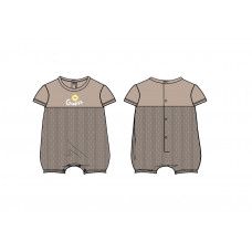 Guess Бежов габеризон  с къс ръкав бебе момче