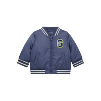 Guess Синьо противовятърно яке  с дълъг ръкав бебе момче