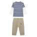 Guess Комплект синьо-бяло райе от 2 части бебе момче