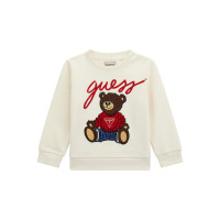Guess Бяла блуза с дълъг ръкав унисекс