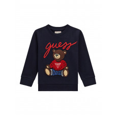 Guess Синя блуза с дълъг ръкав унисекс