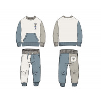 Guess Бял комплект от 2 части бебе момче