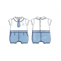 Guess Бял  гащеризон бебе момче