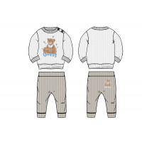 Guess Бял комплект от 2 части бебе момче