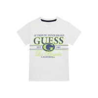 Guess Бяла тениска с къс ръкав момче