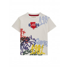 Guess Бяла тениска с къс ръкав момче