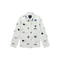 Guess Бяла официална риза с дълъг ръкав момче