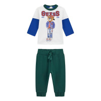 Guess Бял комплект от 2 части бебе момче