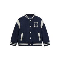 Guess Синьо яке от изкуствен велур с дълъг ръкав момче