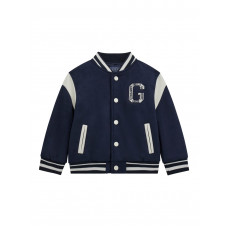 Guess Синьо яке от изкуствен велур с дълъг ръкав момче