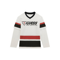 Guess Бяла блуза с дълъг ръкав момче