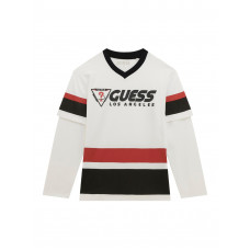 Guess Бяла блуза с дълъг ръкав момче