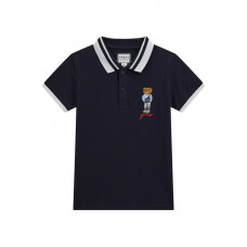 Guess Синя тениска с поло яка момче