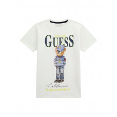 Guess Бяла тениска с къс ръкав момче