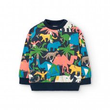 Boboli Суичър с щампа fleece Бебе момче