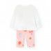 Boboli Бял памучен комплект 2 части Бебе момиче