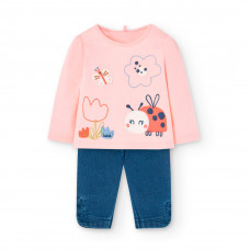 Boboli Розов комплект 2 части Бебе момиче