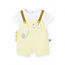 Boboli Раиран гащеризон с къс ръкав Унисекс