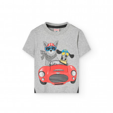 Boboli Сива памучна тениска Бебе момче