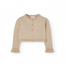 Boboli Бежово плетено болеро Бебе момиче